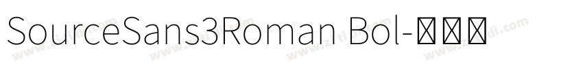SourceSans3Roman Bol字体转换